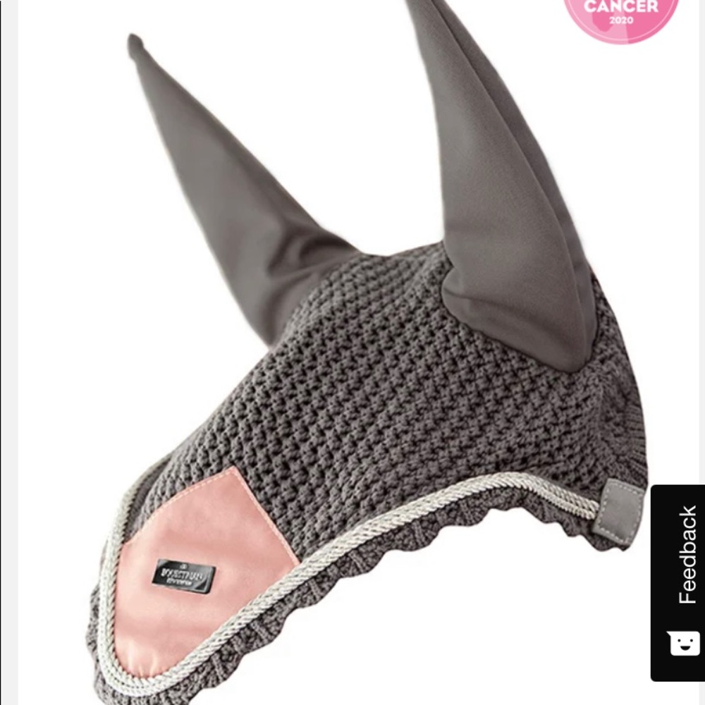 Equestrian Stockholm ear net pearl pink
